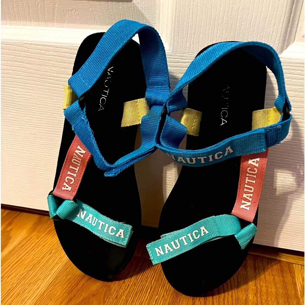Vintage 90s nautical sport sandals. Ladies 7